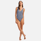 Seafolly Seafolly Horizon Deep V Neck One Piece - Marine Seafolly Horizon Deep V Neck One Piece - Marine Splash Swimwear One Piece Swimwear