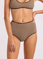 Seafolly Seafolly Horizon High Waisted Pant - Mocha Seafolly Horizon High Waisted Pant - Mocha Splash Swimwear