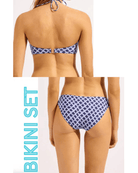 Seafolly Seafolly Marseille Ring Front Bandeau & Hipster Bikini Bottom - Blue Indigo Seafolly Marseille Ring Front Bandeau & Hipster Bikini Bottom - Blue Indigo Splash Swimwear Bikini Set AU8/US4