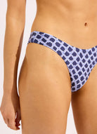 Seafolly Seafolly Marseille Scoop Cut Rio Bikini Bottom - Blue Indigo Seafolly Marseille Scoop Cut Rio Bikini Bottom - Blue Indigo Splash Swimwear Bikini Bottoms
