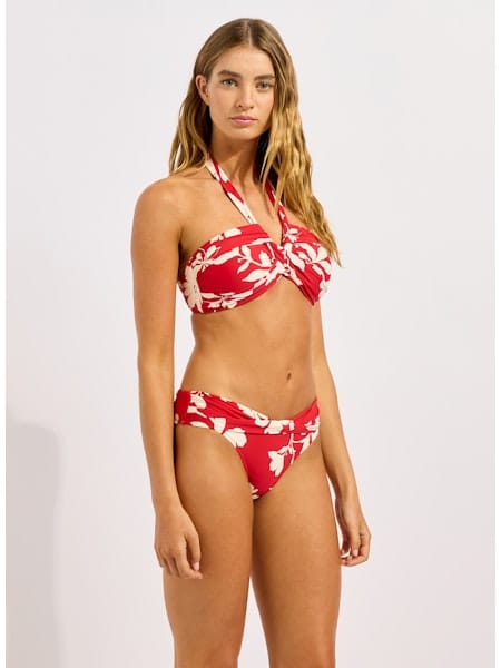 Seafolly Seafolly Mayflower Halter Bandeau - Cosmo Red Seafolly Mayflower Halter Bandeau - Cosmo Red Splash Swimwear Bikini Tops