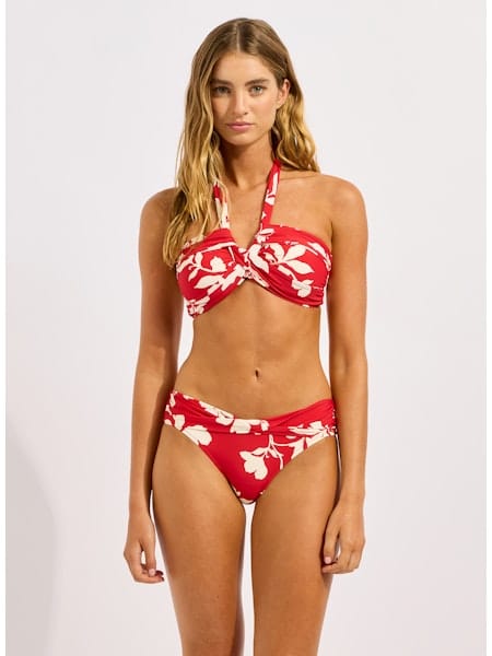 Seafolly Seafolly Mayflower Halter Bandeau - Cosmo Red Seafolly Mayflower Halter Bandeau - Cosmo Red Splash Swimwear Bikini Tops