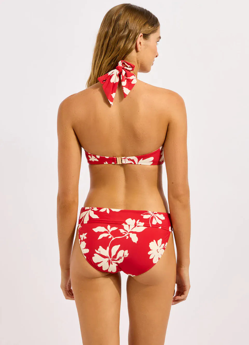 Seafolly Seafolly Mayflower Halter Bandeau - Cosmo Red Seafolly Mayflower Halter Bandeau - Cosmo Red Splash Swimwear Bikini Tops