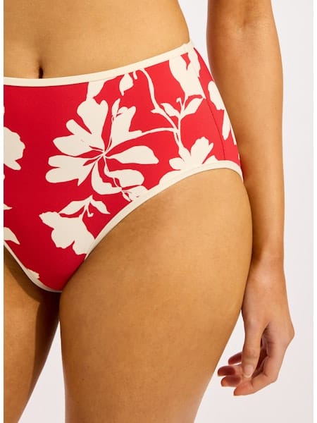 Seafolly Seafolly Mayflower High Waisted Pant - Cosmo Red Seafolly Mayflower High Waisted Pant - Cosmo Red Splash Swimwear Bikini Bottoms