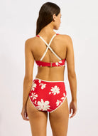 Seafolly Seafolly Mayflower High Waisted Pant - Cosmo Red Seafolly Mayflower High Waisted Pant - Cosmo Red Splash Swimwear Bikini Bottoms