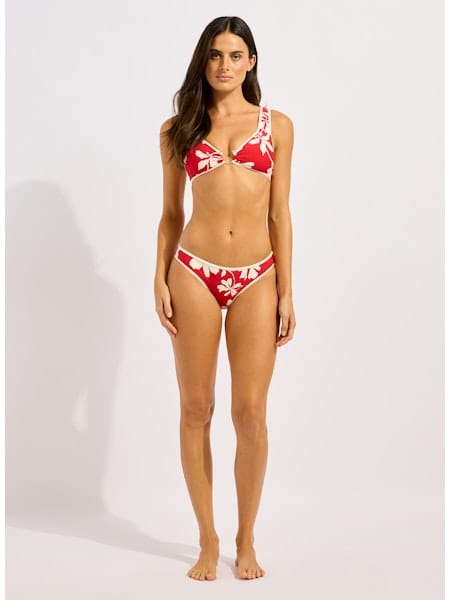 Seafolly Seafolly Mayflower Ring Front Tank - Cosmo Red Seafolly Mayflower Ring Front Tank - Cosmo Red Splash Swimwear Bikini Tops