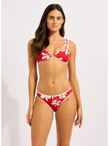 Seafolly Seafolly Mayflower Ring Front Tank - Cosmo Red Seafolly Mayflower Ring Front Tank - Cosmo Red Splash Swimwear Bikini Tops
