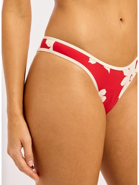 Seafolly Seafolly Mayflower Scoop High Cut Rio - Cosmo Red Seafolly Mayflower Scoop High Cut Rio - Cosmo Red Splash Swimwear Bikini Bottoms
