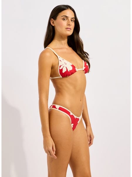 Seafolly Seafolly Mayflower Scoop High Cut Rio - Cosmo Red Seafolly Mayflower Scoop High Cut Rio - Cosmo Red Splash Swimwear Bikini Bottoms