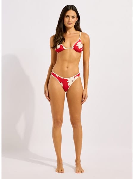 Seafolly Seafolly Mayflower Scoop High Cut Rio - Cosmo Red Seafolly Mayflower Scoop High Cut Rio - Cosmo Red Splash Swimwear Bikini Bottoms