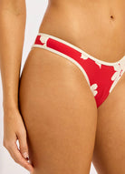Seafolly Seafolly Mayflower Scoop High Cut Rio - Cosmo Red Seafolly Mayflower Scoop High Cut Rio - Cosmo Red Splash Swimwear Bikini Bottoms
