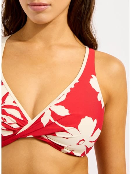 Seafolly Seafolly Mayflower Wrap Front F Cup Bra - Cosmo Red Seafolly Mayflower Wrap Front F Cup Bra - Cosmo Red Splash Swimwear Bikini Tops
