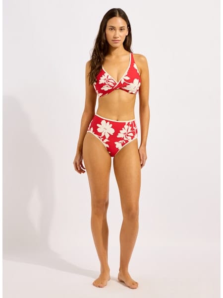 Seafolly Seafolly Mayflower Wrap Front F Cup Bra - Cosmo Red Seafolly Mayflower Wrap Front F Cup Bra - Cosmo Red Splash Swimwear Bikini Tops