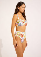 Seafolly Seafolly Riviera Coast High Waisted Pant - White Seafolly Riviera Coast High Waisted Pant - White Splash Swimwear