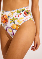 Seafolly Seafolly Riviera Coast High Waisted Pant - White Seafolly Riviera Coast High Waisted Pant - White Splash Swimwear
