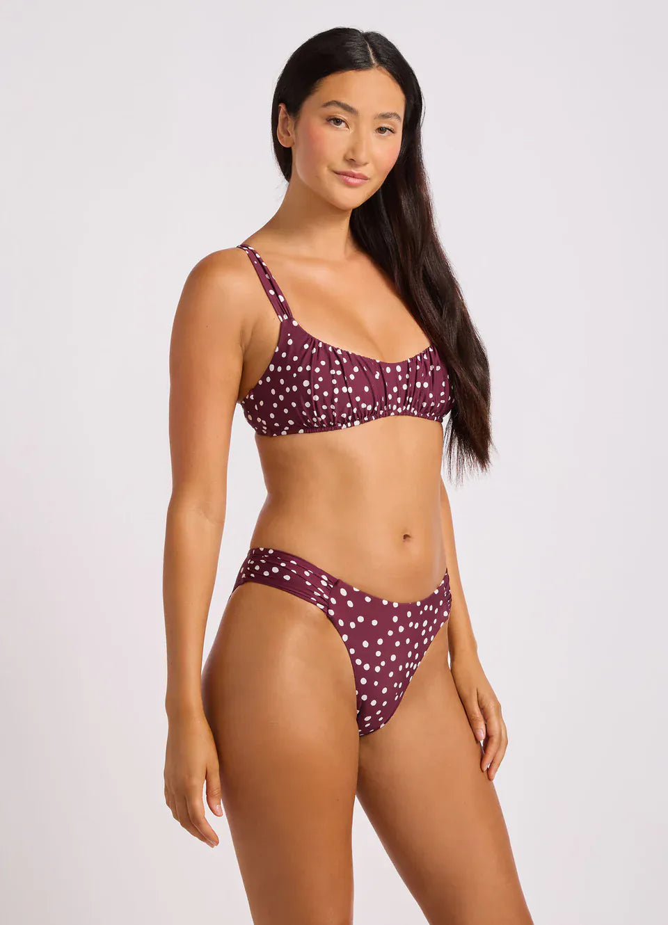 Seafolly Seafolly Ruched Bralette - Dark Burgundy Ruched Bralette | Seafolly Splash Swimwear Bikini Tops