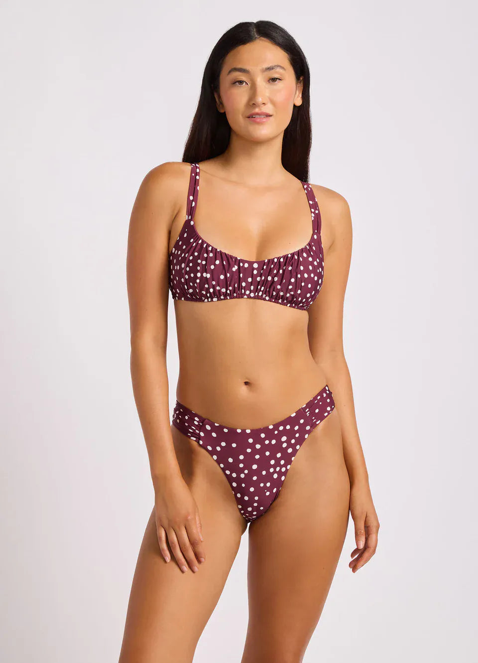 Seafolly Seafolly Ruched Bralette - Dark Burgundy Ruched Bralette | Seafolly Splash Swimwear Bikini Tops