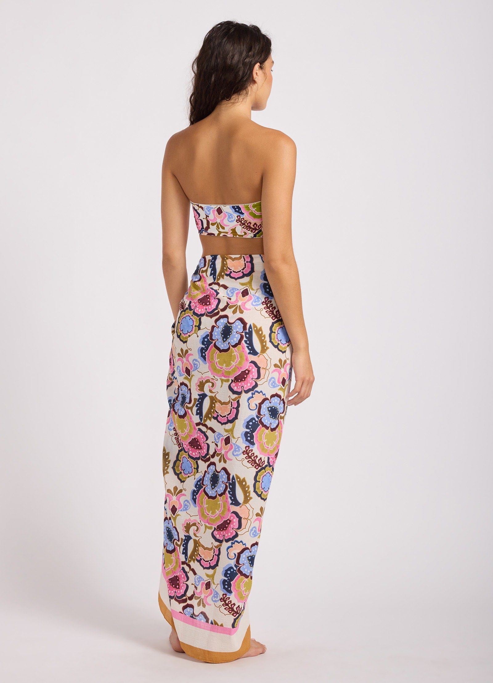 Seafolly Seafolly Sea Blossom Floral Sarong 55829-SG-OS Seafolly Sea Blossom Floral Sarong Splash Swimwear Vanilla / O/S 9360519232950