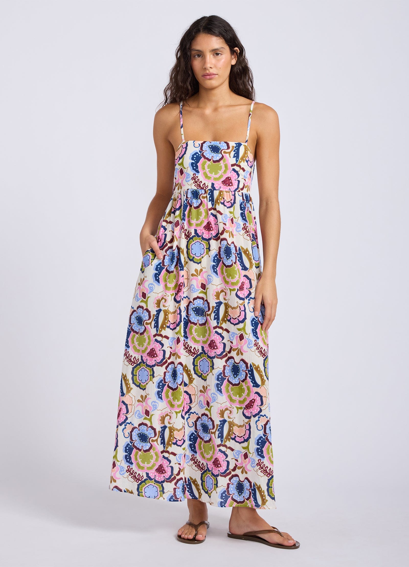 Seafolly Seafolly Sea Blossom Midi Dress - Vanilla Seafolly Sea Blossom Midi Dress - Vanilla Splash Swimwear Dress