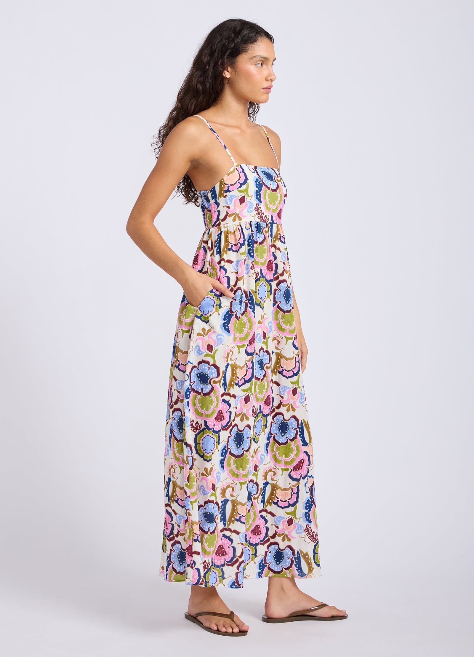 Seafolly Seafolly Sea Blossom Midi Dress - Vanilla Seafolly Sea Blossom Midi Dress - Vanilla Splash Swimwear Dress