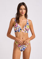 Seafolly Seafolly Sea Blossom Multi Fit Longline Triangle Bikini Top Seafolly Sea Blossom Multi Fit Longline Triangle Bikini Top Splash Swimwear