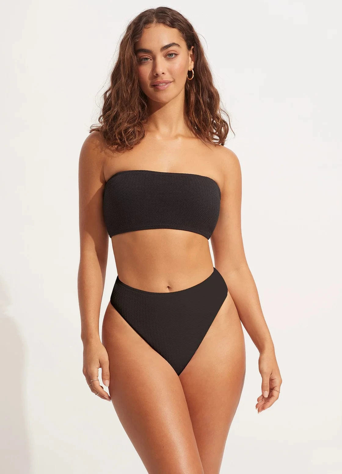 Seafolly Seafolly Sea Dive High Rise Pant - Black Seafolly Sea Dive High Rise Pant - Black Splash Swimwear Bikini Bottoms