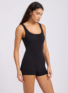 Seafolly Seafolly Sea Dive Scoop Neck Boyleg One Piece - Black Seafolly Sea Dive Scoop Neck Boyleg One Piece - Black Splash Swimwear One Piece Swimwear