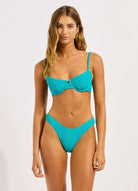 Seafolly Seafolly Sea Dive Underwire Bra - Caribbean Blue Seafolly Sea Dive Underwire Bra - Caribbean Blue Splash Swimwear Bikini Tops
