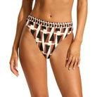 Seafolly Seafolly Secret Garden High Rise Pant - Black Seafolly Secret Garden High Rise Pant - Black | Australia Splash Swimwear Bikini Bottoms