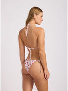 Seafolly Seafolly Summer Chintz Longline Slide Tri Longline Slide Tri Ecru | Seafolly Splash Swimwear Bikini Tops