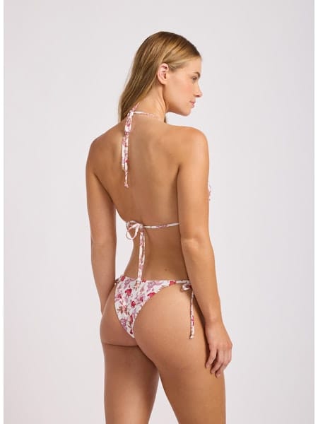 Seafolly Seafolly Summer Chintz Longline Slide Tri Longline Slide Tri Ecru | Seafolly Splash Swimwear Bikini Tops