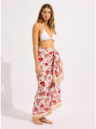 Seafolly Seafolly Summer Chintz Sarong 55776-SG-OS Summer Chintz Sarong Ecru | Seafolly Splash Swimwear Sarong Ecru / O/S