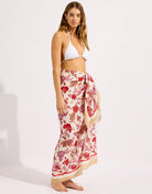 Seafolly Seafolly Summer Chintz Sarong 55776-SG-OS Summer Chintz Sarong Ecru | Seafolly Splash Swimwear Sarong Ecru / O/S 9360519210637