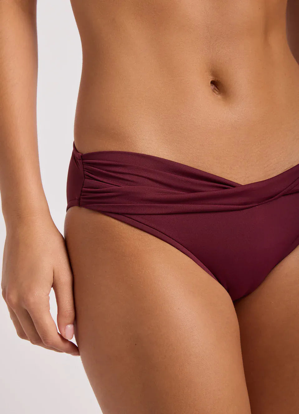 Seafolly Seafolly Twist Band Mini Hipster Pant - Burgundy Seafolly Twist Band Mini Hipster Pant | Seafolly Splash Swimwear Bikini Bottoms