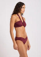 Seafolly Seafolly Twist Band Mini Hipster Pant - Burgundy Seafolly Twist Band Mini Hipster Pant | Seafolly Splash Swimwear Bikini Bottoms