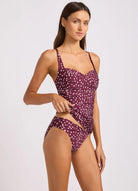 Seafolly Seafolly Twist Halter Tankini - Dark Burgundy Twist Halter Tankini | Seafolly Splash Swimwear Bikini Tops