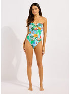 Seafolly Seafolly Viva Vacation Bandeau One Piece - Powder Blue Seafolly Viva Vacation Bandeau One Piece - Powder Blue Splash Swimwear One Piece