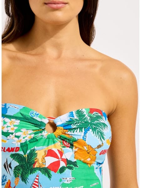 Seafolly Seafolly Viva Vacation Bandeau One Piece - Powder Blue Seafolly Viva Vacation Bandeau One Piece - Powder Blue Splash Swimwear One Piece