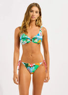 Seafolly Seafolly Viva Vacation Hipster Tie Side Bikini Bottom - Powder Blue Seafolly Viva Vacation Hipster Tie Side Bikini Bottom - Powder Blue Splash Swimwear