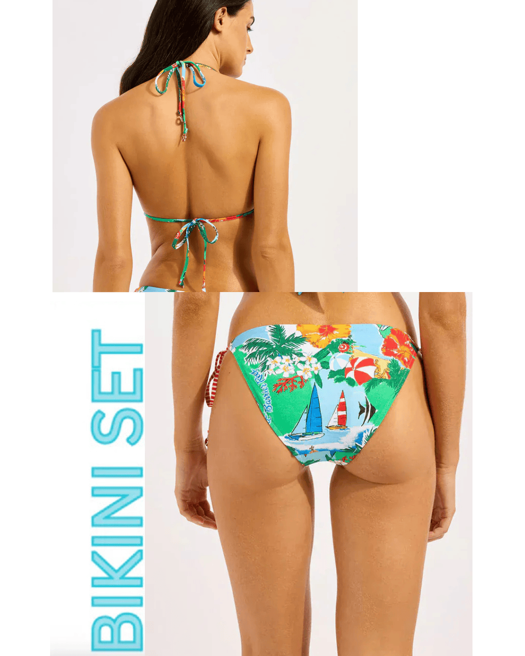Seafolly Seafolly Viva Vacation Longline Slide Tri & Hipster Tie Side Bikini Bottom - Powder Blue Seafolly Viva Vacation Longline Slide Tri & Hipster Tie Side Bikini Bottom - Powder Blue Splash Swimwear Bikini Set AU10/US6