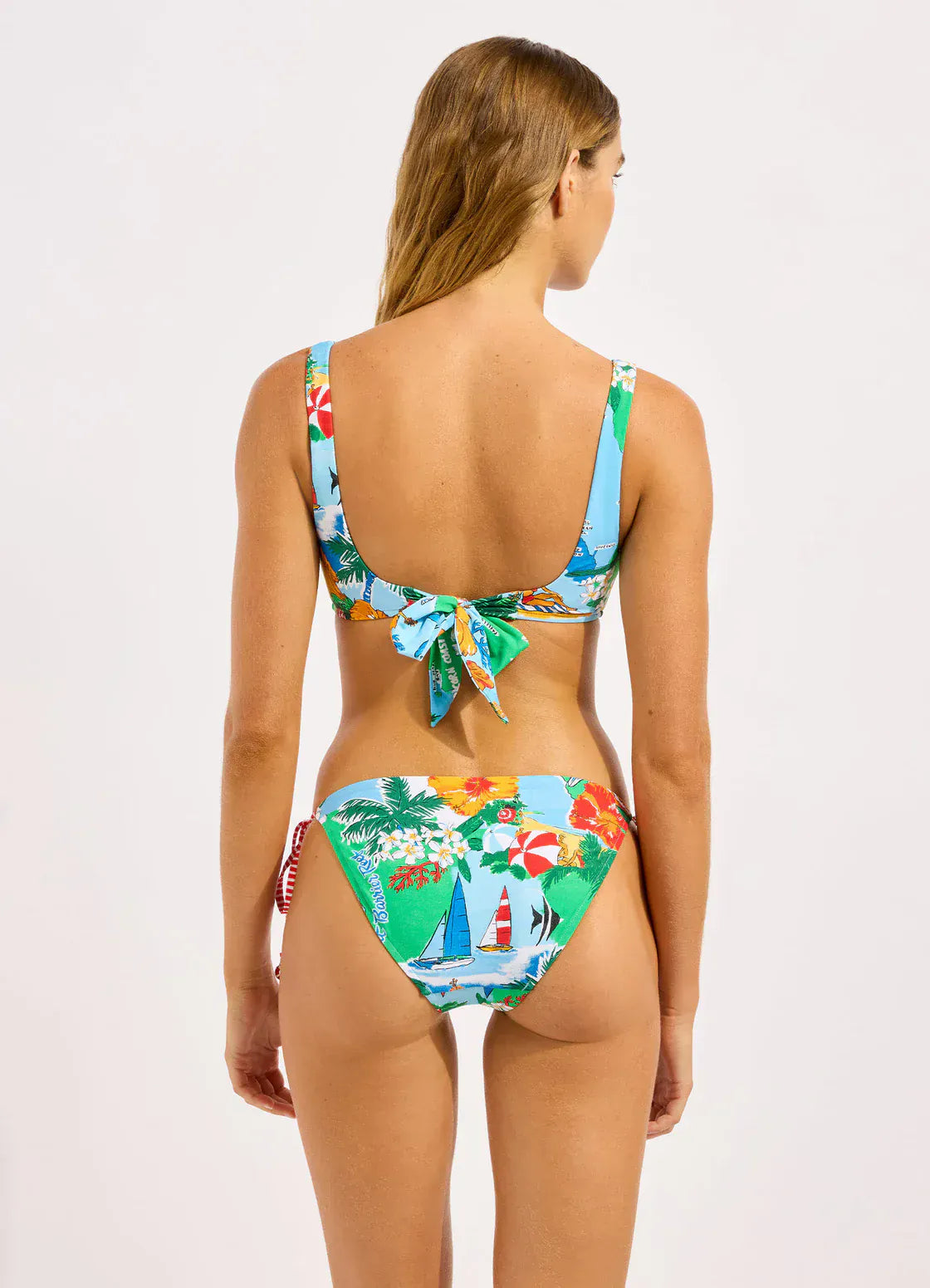 Seafolly Seafolly Viva Vacation Ring Front Tank - Powder Blue Seafolly Secret Garden Ring Front Tank - Jade Splash Swimwear Bikini Tops