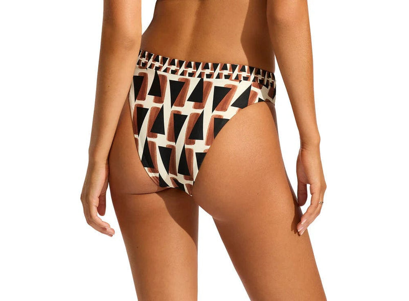 Seafolly Secret Garden High Rise Pant - Black Seafolly Secret Garden High Rise Pant - Black Splash Swimwear Bikini Bottoms