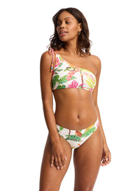 Seafolly Set Tropica One Shoulder Bikini Set - Ecru Seafolly Tropica One Shoulder Set - Ecru Splash Swimwear Bikini Set