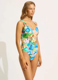 Seafolly South Pacific DD One Piece - Turquoise Seafolly Beach Bound DD Bandeau One Piece - Black Splash Swimwear One Pieces