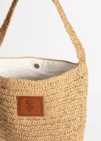 Spring Festival Tube Tote Bag - Natural - Seafolly - Splash Swimwear  - April24, beach bags, Seafolly, Womens - Splash Swimwear 