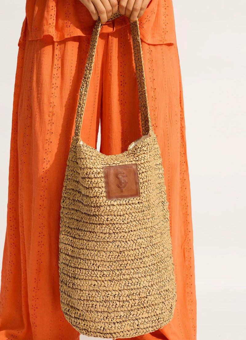 Spring Festival Tube Tote Bag - Natural - Seafolly - Splash Swimwear  - April24, beach bags, Seafolly, Womens - Splash Swimwear 