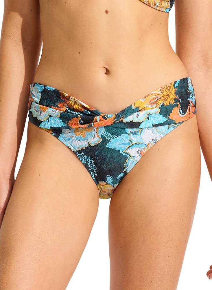 Seafolly Spring Festival Twist Band Mini Hipster - True Navy Seafolly Spring Festival Twist Band Mini Hipster - True Navy Splash Swimwear Bikini Bottoms