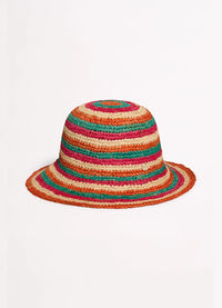 Seafolly Stripe Woven Hat - Multi 71993-HT Shop Stripe Woven Hat - Multi | Splash Swimwear Splash Swimwear Hats 9349623185192