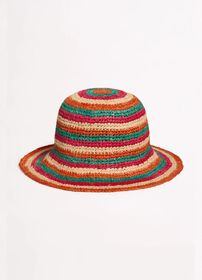 Seafolly Stripe Woven Hat - Multi 71993-HT Shop Stripe Woven Hat - Multi | Splash Swimwear Splash Swimwear Hats 9349623185192