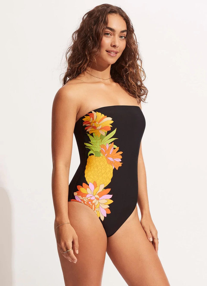 Summer Salt Bandeau One Piece - Black - Seafolly - Splash Swimwear  - Dec22, One Pieces, Seafolly, Womens - Splash Swimwear 